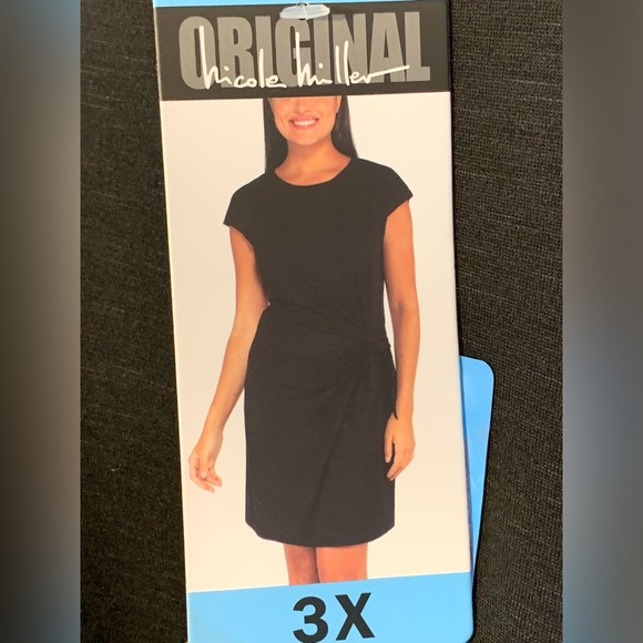 Nicole Miller 2X NWT Black Dress - Picture 3 of 6